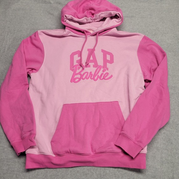 GAP Tops - Gap × Barbie Adult Medium Arch Logo Hoodie Barbiecore Iconic‎ Pink Sweatshirt